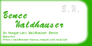 bence waldhauser business card